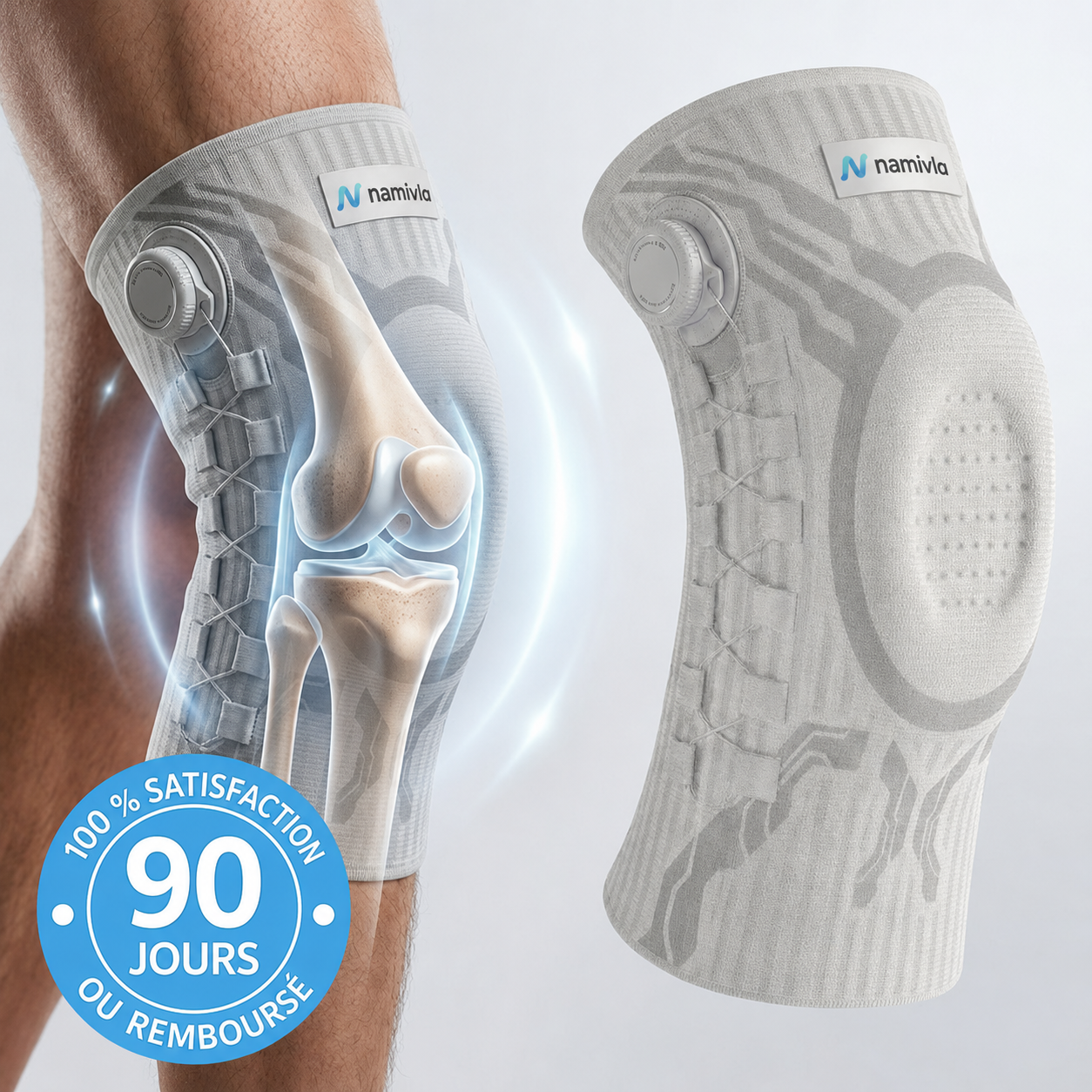 Namivla – Genouillère à compression réglable